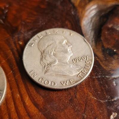 Lot 1: (2) Vintage 90% Silver HALF DOLLARS