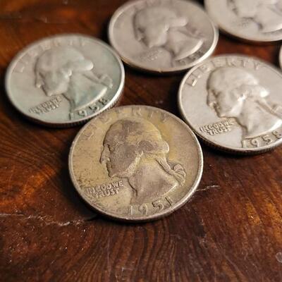 Lot 2: (8) Vintage 90% Silver Quarters
