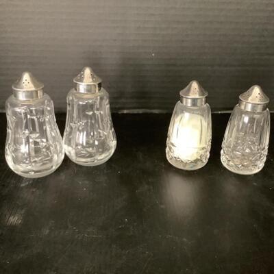 C263 Tw Sets of Waterford Crystal Salt & Pepper Shakers