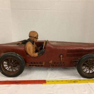C264 Vintage Bugatti Grand Prix Racer Resin Wood Art Piece
