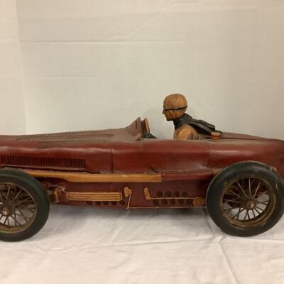 C264 Vintage Bugatti Grand Prix Racer Resin Wood Art Piece