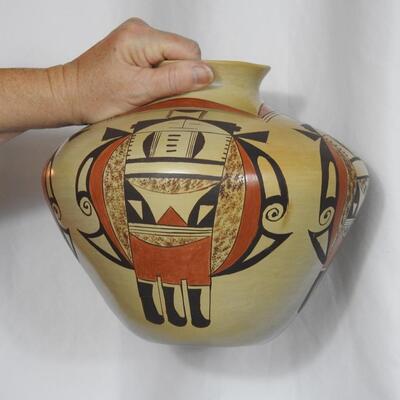 Vintage Hopi Poly chrome pottery jar