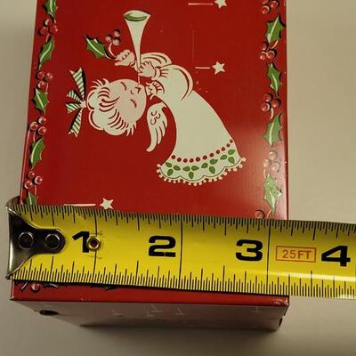 Lot 17: Vintage Beaucraft Metal Christmas List Box and Vintage Felt Christmas Stocking