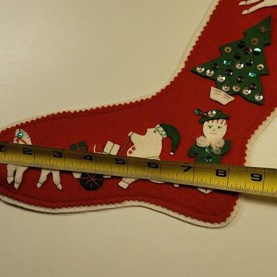 Lot 17: Vintage Beaucraft Metal Christmas List Box and Vintage Felt Christmas Stocking