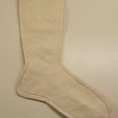 Lot 17: Vintage Beaucraft Metal Christmas List Box and Vintage Felt Christmas Stocking