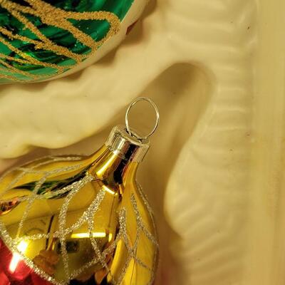 Lot 18: Antique & Vintage Christmas Ornaments Lot with Topper