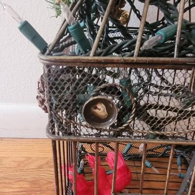Lot 19: Vintage Christmas Bird Cage
