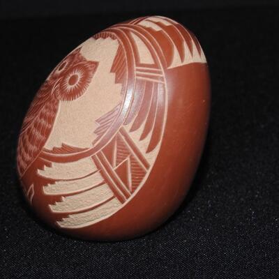 Owl Pottery Egg