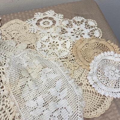 Large Mixed Lot of Doilies Table Runners Protectors