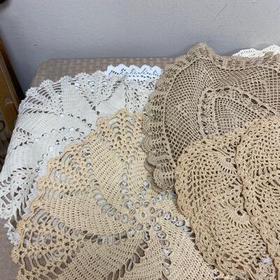 Large Mixed Lot of Doilies Table Runners Protectors