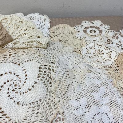 Large Mixed Lot of Doilies Table Runners Protectors