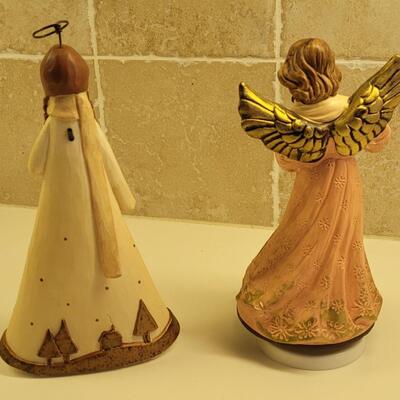 Lot 26: Vintage Schmid Angel Music Box and a Glitter & Gold Angel
