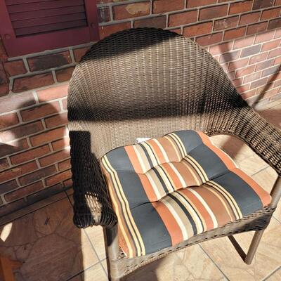 Outdoor wicker chair