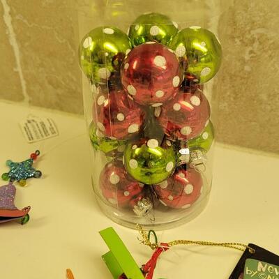 Lot 30: New Silvestri Ornaments and Christmas Polka Dot Balls