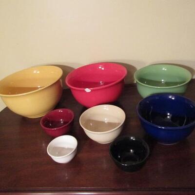 Nesting Ceramic Mixing Bowls- 8 Total