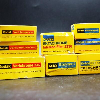 Lot of Unopened Vintage Kodak Verichrome Ektachrome Black & White Color Film