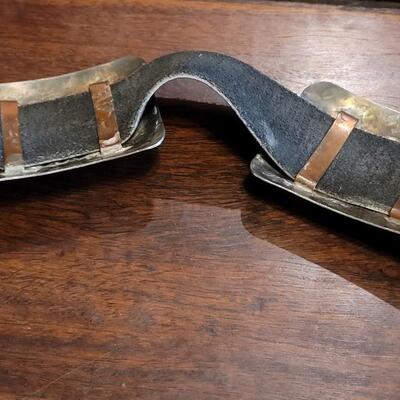 Lot 36: Old Pawn Navajo Sterling & Turquoise Concho Belt