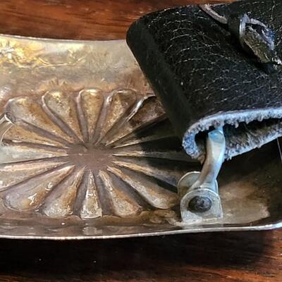 Lot 36: Old Pawn Navajo Sterling & Turquoise Concho Belt