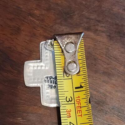 Lot 40: Vintage TAXCO Sterling Stamped Cross Earrings