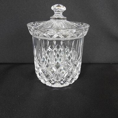 Crystal Biscuit Barrel & Lid