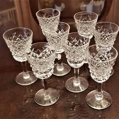 Lot #191   Set of 8 WATERFORD Liqueur Glasses - "Alana" Pattern