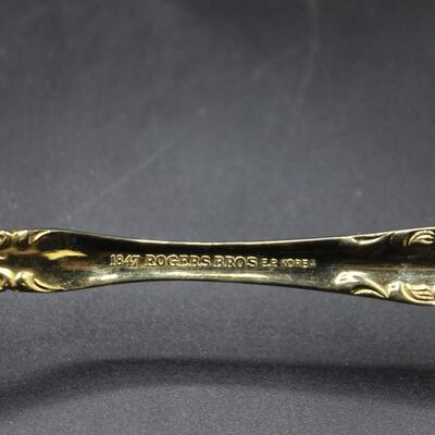 Vintage 66 Piece Set of 1847 Rogers Bros Gold Plated Flatware Kitchenware