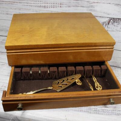 Vintage 66 Piece Set of 1847 Rogers Bros Gold Plated Flatware Kitchenware