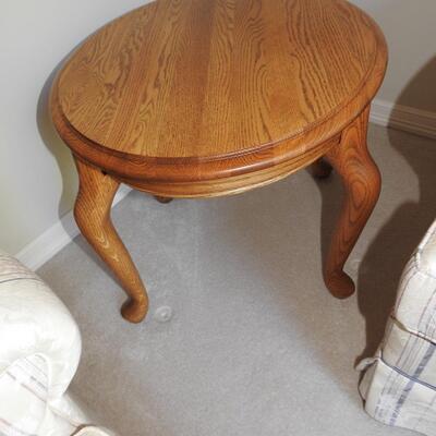 Oak Coffee Table and Oak End Table