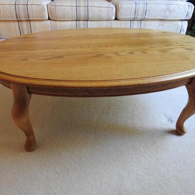 Oak Coffee Table and Oak End Table