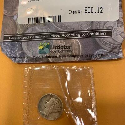 Box G37 - Gold Coins, Kennedy 1/2 Dollar, Buffalo Nickel, Mercury Dime