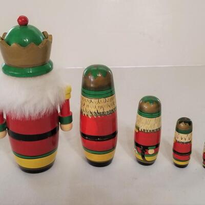 Lot #201  Nutcracker Nesting Dolls