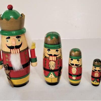 Lot #201  Nutcracker Nesting Dolls