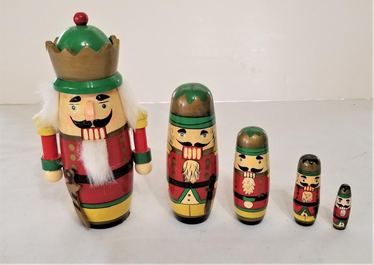 Lot 201 Nutcracker Nesting Dolls