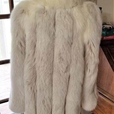 Lot #202  Shadow Silver/Blue Fox Coat - size 6-10