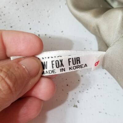 Lot #202  Shadow Silver/Blue Fox Coat - size 6-10
