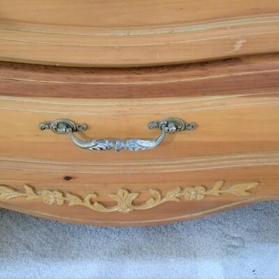 Lot #208  Small Chest/Nightstand - Knotty Pint