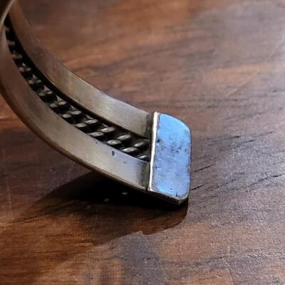 Lot 49: Old Pawn Navajo Sterling Cuff Bracelet