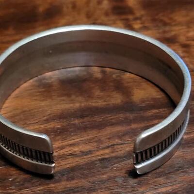 Lot 54: Old Pawn Sterling Navajo Cuff Bracelet
