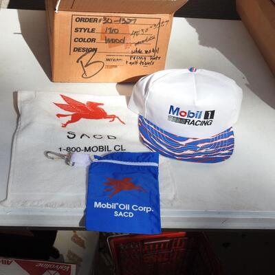 Box of Mobile Oil Memorabilia