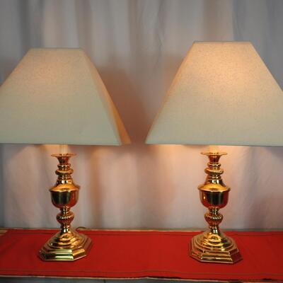 Pair of Brass Lamps