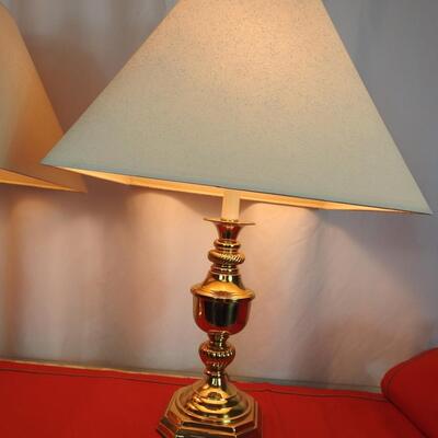 Pair of Brass Lamps