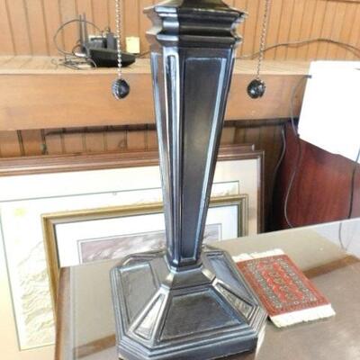 Art Deco Shade Table Lamp on Metal Post Choice 1 of 2