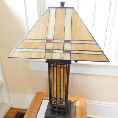 Art Deco Shade Table Lamp on Matching Post Choice 2 of 2