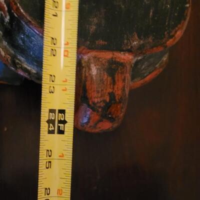 Lot 83: Antique Abstract Carved Wood Dog with a Scrapper as a Tounge