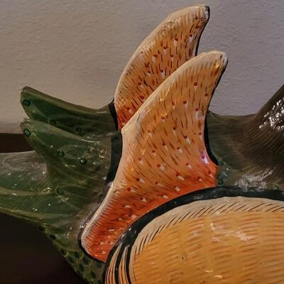 Lot 84: Mexican Folk Art Cartonería -  Large Paper Mache Handpainted Bird Sculpture