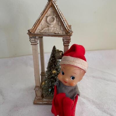 ST VINTAGE ELF WITH CHRISTMAS TREE