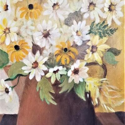 Lot #216  Original Acrylic on Canvas - Listed Artist - DAISIES