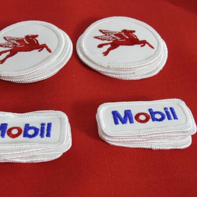 Iron On Patches American Flags and Pegasus Mobile Oil