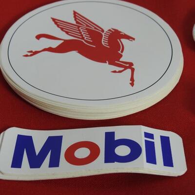 Iron On Patches American Flags and Pegasus Mobile Oil