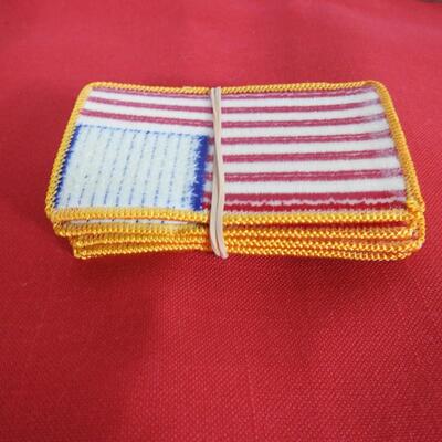 Iron On Patches American Flags and Pegasus Mobile Oil